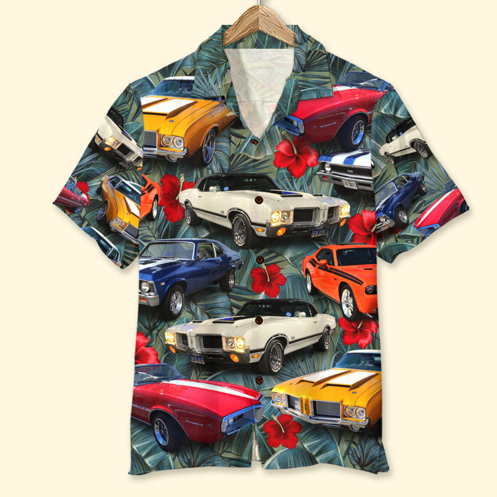 Custom Car Photo Hawaiian Shirt, Floral Pattern, Gift For Car Lovers (Car0902) - Hawaiian Shirts - GoDuckee