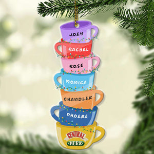 Friends Mug Personalized Custom Shape Ornament, Christmas Gift For Friend - Ornament - GoDuckee