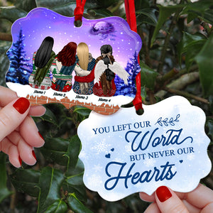 Heaven Friends You Left Our World - Personalized Aluminium Benelux Ornament - Ornament - GoDuckee