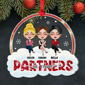 Partners In Crime Personalized Acrylic Ornament, Gift For Friends - Ornament - GoDuckee