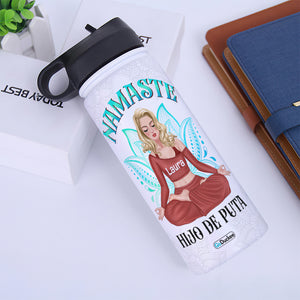 The Path of Inner Peace Begins with 4 words Not My F*cking Problem, Personalized Water Bottle, Funny Gifts for Yoga Lovers - Water Bottles - GoDuckee