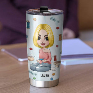 Classy Crafty & Hella Sassy, Personalized Tumbler, Gift for Crafty Girls - Tumbler Cup - GoDuckee