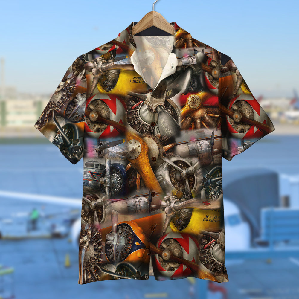 Pilot Propeller Hawaiian Shirt - Hawaiian Shirts - GoDuckee