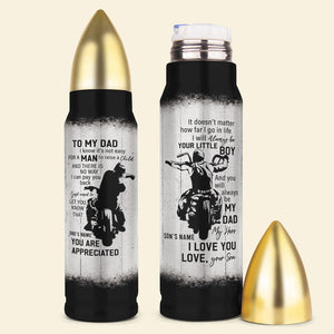 Personalized Father's Day Bullet Tumbler - To My Dad - Water Bottles - GoDuckee