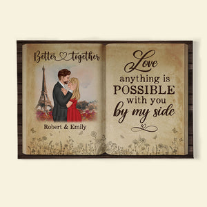 Anything Is Possible With You By My Side Personalized Couple Canvas Print, Gift For Couple - Poster & Canvas - GoDuckee
