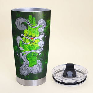 100% Grown Locally All Over The Globe Personalized Weed Tumbler Cup Gift For Him - Tumbler Cup - GoDuckee