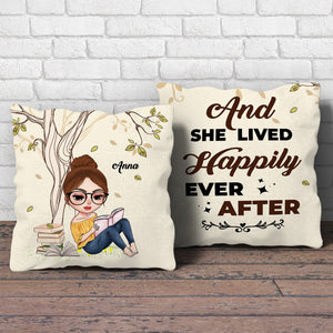 Book And She Lived Happily Ever After Personalized Pillow - Pillow - GoDuckee