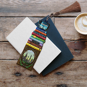 Personalized Outlander Bookmark - Gift For Book Lover - Book Stack Pattern - Bookmarks - GoDuckee
