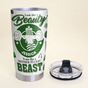 Look Like A Beauty Personalized Gym Tumbler Cup, Gift For Gym Lovers - Tumbler Cup - GoDuckee