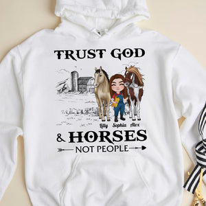 Trust God & Horses Not People, Bestfriend My Horse T-shirt Hoodie Sweatshirt - Shirts - GoDuckee