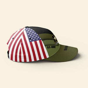 Veteran Personalized Classic Cap With Flag Pattern, Military Gift - Classic Cap - GoDuckee
