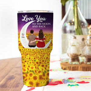 Love You To The Moon And Back- Gift For Mother- Tumbler Cup- Mother's Day Tumbler Cup - Drinkware - GoDuckee