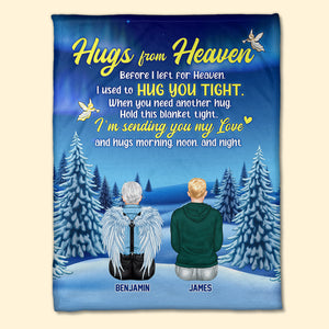 Hugs From Heaven Before I Left For Heaven, Heaven Family Blanket - Blanket - GoDuckee
