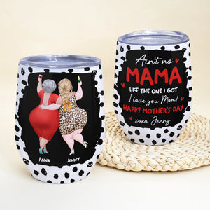 I Love You Mom, Happy Mother's Day Wine Tumbler Gift For Mom Daughter - Wine Tumbler - GoDuckee