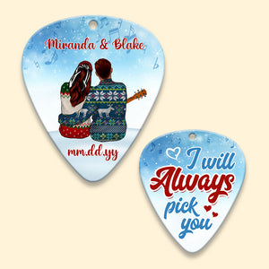 Always Pick You Personalized Couple Christmas Ornament - Gift For Guitar Lovers - Ornament - GoDuckee
