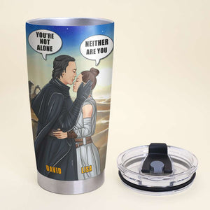 Personalized Couple Tumbler - Say I'm The WAN For You - Couple Forehead Kiss - Tumbler Cup - GoDuckee