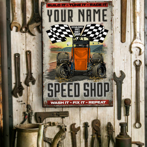 Personalized Dirt Track Racing Wall Art Build It Tune It Race It - Poster & Canvas - GoDuckee