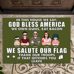 Veteran In This House We Say - Personalized Doormat - Doormat - GoDuckee