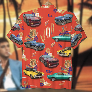 Custom Classic Car Photo Hawaiian Shirt, Gift For Car Lovers - Hawaiian Shirts - GoDuckee