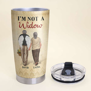 Even Death Can't Stop Me Lovin' Him, Personalized Tumbler, Memorial Gifts - Tumbler Cup - GoDuckee