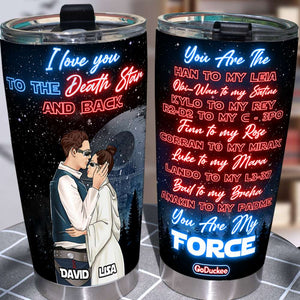 Personalized Couple Tumbler - I Love You To The Death And Back - Tumbler Cup - GoDuckee