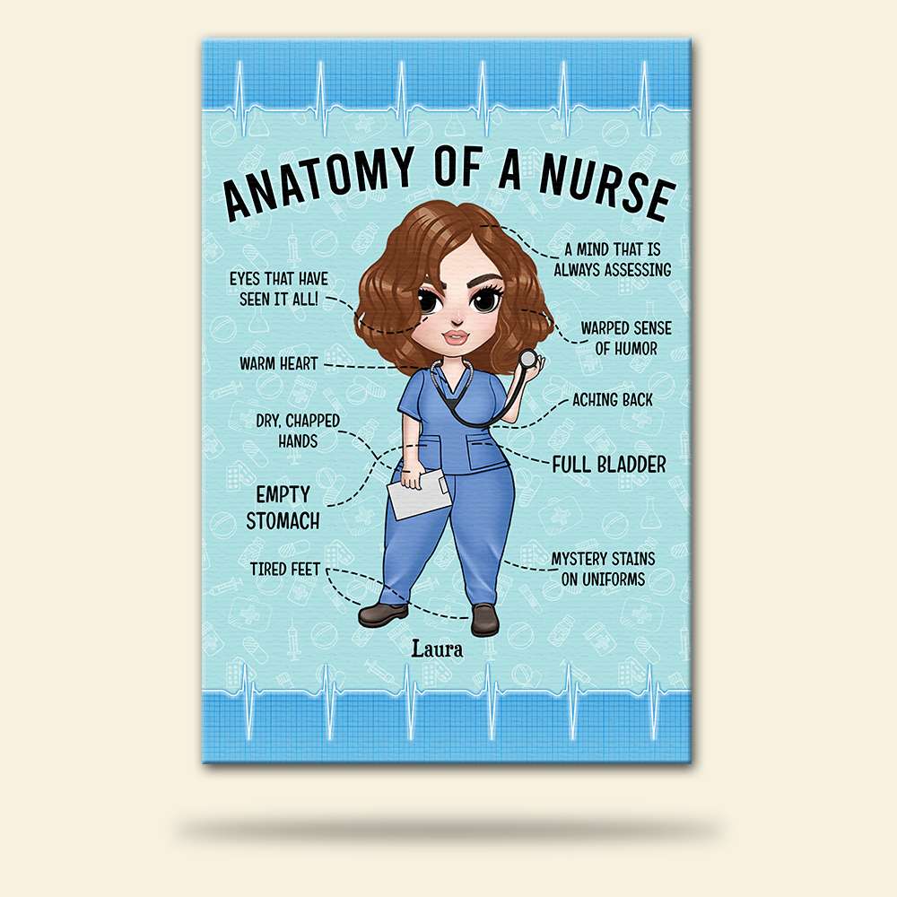 Anatomy Of A Nurse Girl Dolls Personalized Wall Art Fol9-Vd2 - Poster & Canvas - GoDuckee