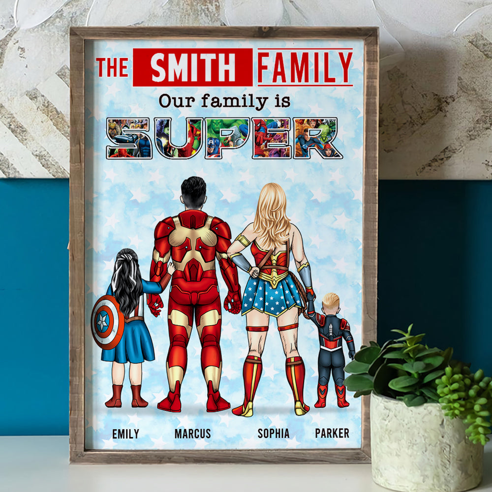Our Family Is Super - Personalized Canvas Poster - Gifts For Father, Mother - Poster & Canvas - GoDuckee