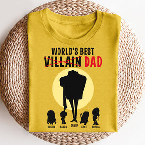 Dad World Best Villain, Personalized Shirts, Funny Father's Day Gifts - Shirts - GoDuckee