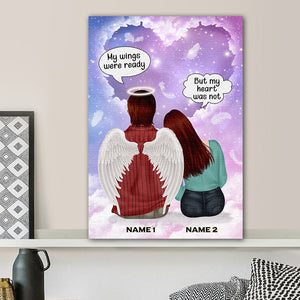 Heaven Husband My Wings Were Ready But My Heart Was Not Custom Wall Art - Poster & Canvas - GoDuckee