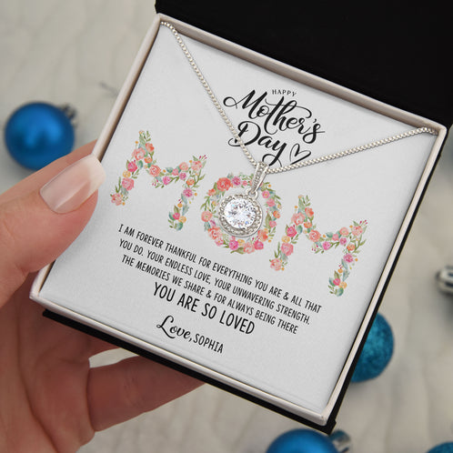 You Are So Loved, Personalized Love Knot Necklace, Mother's Day Gift, Gift For Mom - Jewelry - GoDuckee