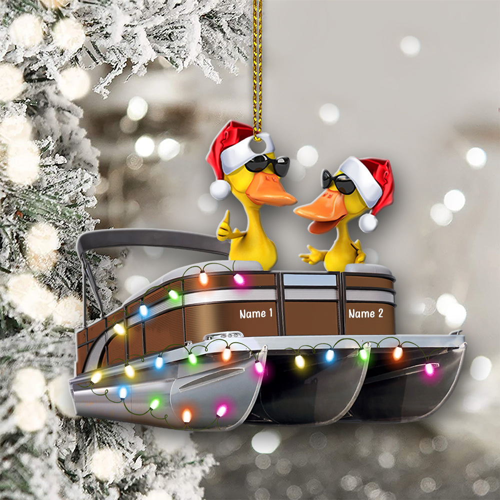 Ice Fishing Sled Personalized Christmas Ornament Gift For Ice