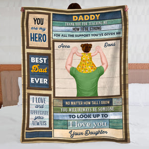 Best Dad Ever - I Love And Appreciate You Always - Personalized Father's Day Blanket - Father's Day Gift - Gift For Dad - Blanket - GoDuckee