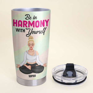 Be In Harmony With Yourself Personalized Yoga Knowledge Tumbler Cup - Tumbler Cup - GoDuckee