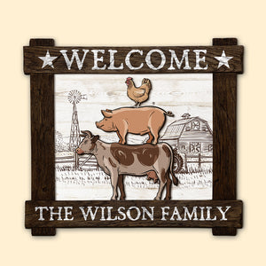 Personalized Farming Wood Sign Gift For Farmer - Wood Sign - GoDuckee