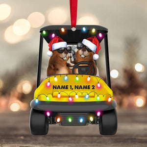 Gopher Golf Cart Personalized Christmas Ornament, Bushwood Country Club, Golf Christmas Ornament - Ornament - GoDuckee