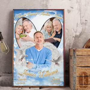 Custom Memories Of Dad and Mom Photo Poster - Gained Another Angel - Poster & Canvas - GoDuckee