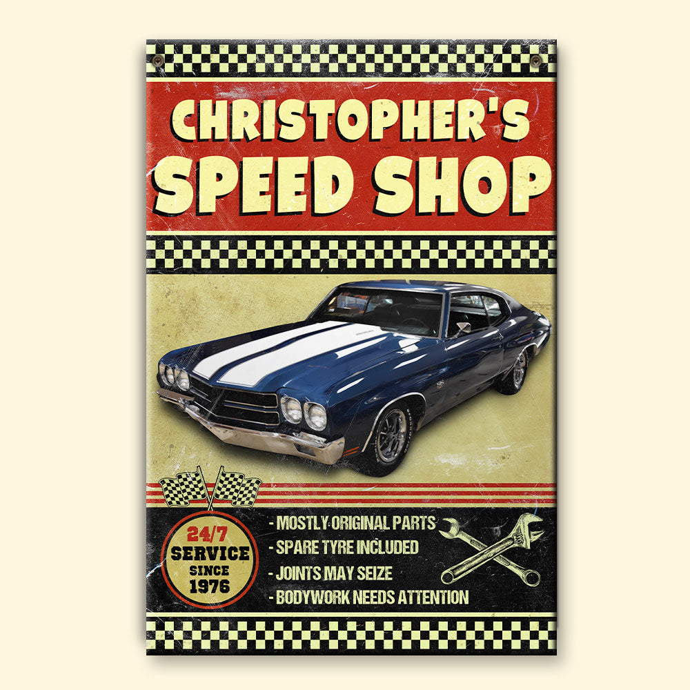 Mostly Original Parts Custom Muscle Car Garage Metal Sign Gift For Car Lovers - Metal Wall Art - GoDuckee