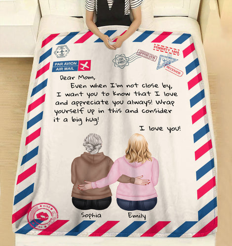 Letter To Mom, Mother's Day Gift, Mom Personalized Blanket, Gift For Mom - Blanket - GoDuckee