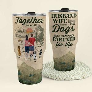Husband Wife And The Dog, Personalized Tumbler, Gift For Couple - Drinkware - GoDuckee