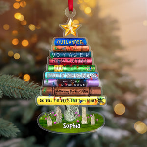 Personalized Book Titles Ornament, Christmas Tree Decor - Ornament - GoDuckee