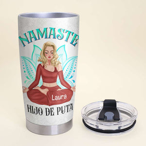 The Path of Inner Peace Begins with Four Words, Personalized Tumbler, Gifts for Yoga Lovers - Tumbler Cup - GoDuckee