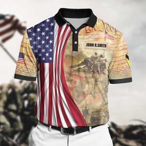 Personalized Veteran Polo Shirt - It Doesn't Need To Be Rewritten - AOP Products - GoDuckee