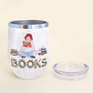 That's What I Do I Read Books Personalized Book Tumbler Gift For Book Lover - Wine Tumbler - GoDuckee