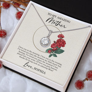 Mom I've Loved You Since The Moment My Little Heart Was Beating, Personalized Eternal Hope Necklace - Jewelry - GoDuckee