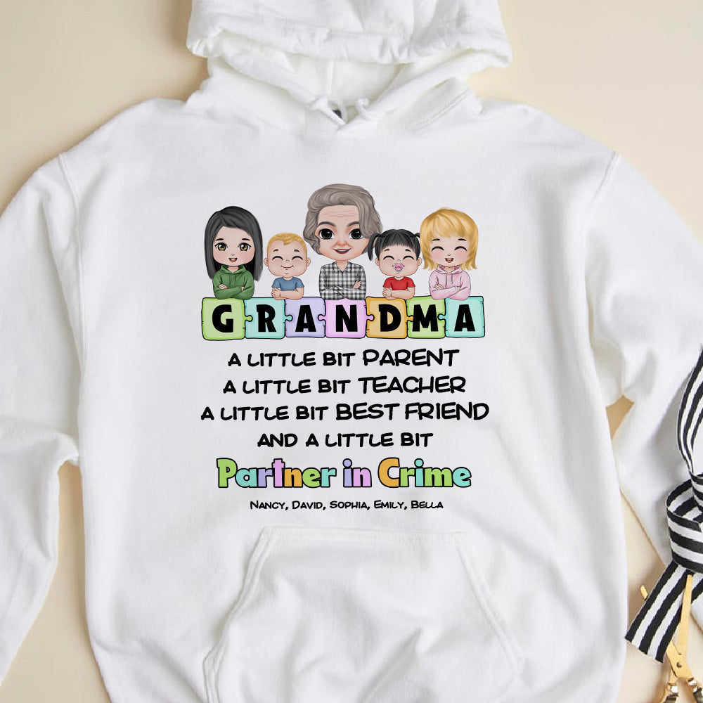 Grandma Partner In Crime, Personalized Shirt Hoodie, Gift For Grandma - Shirts - GoDuckee