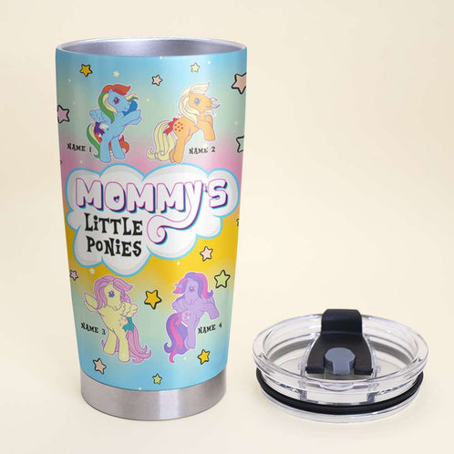 Personalized Unicorn Tumbler - Mom and Grandma Little Ponies - Tumbler Cup - GoDuckee