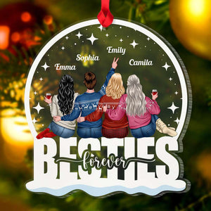 Besties Forever,Personalized Acrylic Ornament, Christmas Gift For Besties - Ornament - GoDuckee
