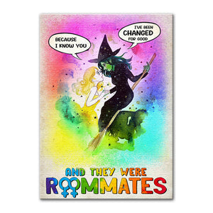 Personalized LGBT Witch Poster - And They Were Roommates - Rainbow Color - Poster & Canvas - GoDuckee