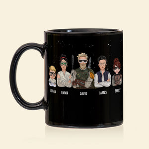 The Greatest Farter In The Galaxy Personalized S.W. Black Mug Gift For Dad - Coffee Mug - GoDuckee