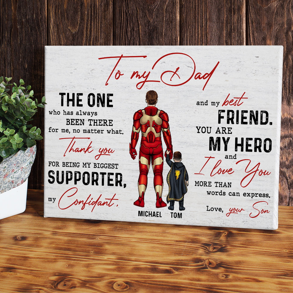 Family 01DTDT250323TM Personalized Mom Dad Hero Canvas Poster Print - Poster & Canvas - GoDuckee